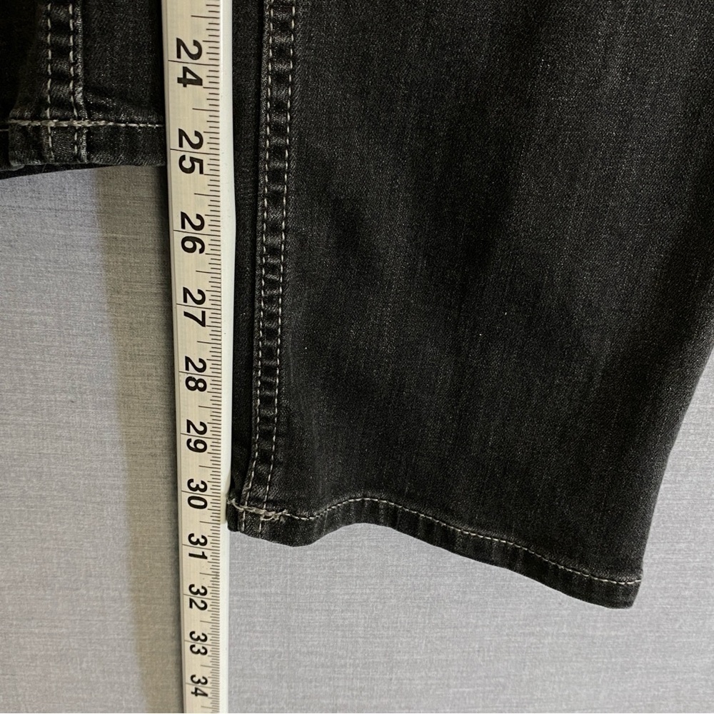 Denver Hayes Classic Jeans Mens 30W Black Denim Straight Leg Factory Fade - Picture 10 of 11